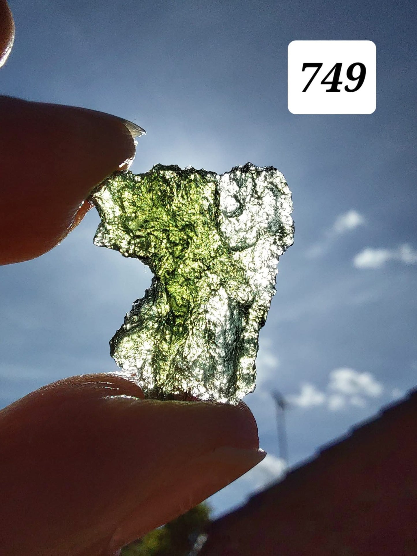 Moldavite Piece, BESEDNICE SKOLA, 1.55g, Tektite (Ref: 749)