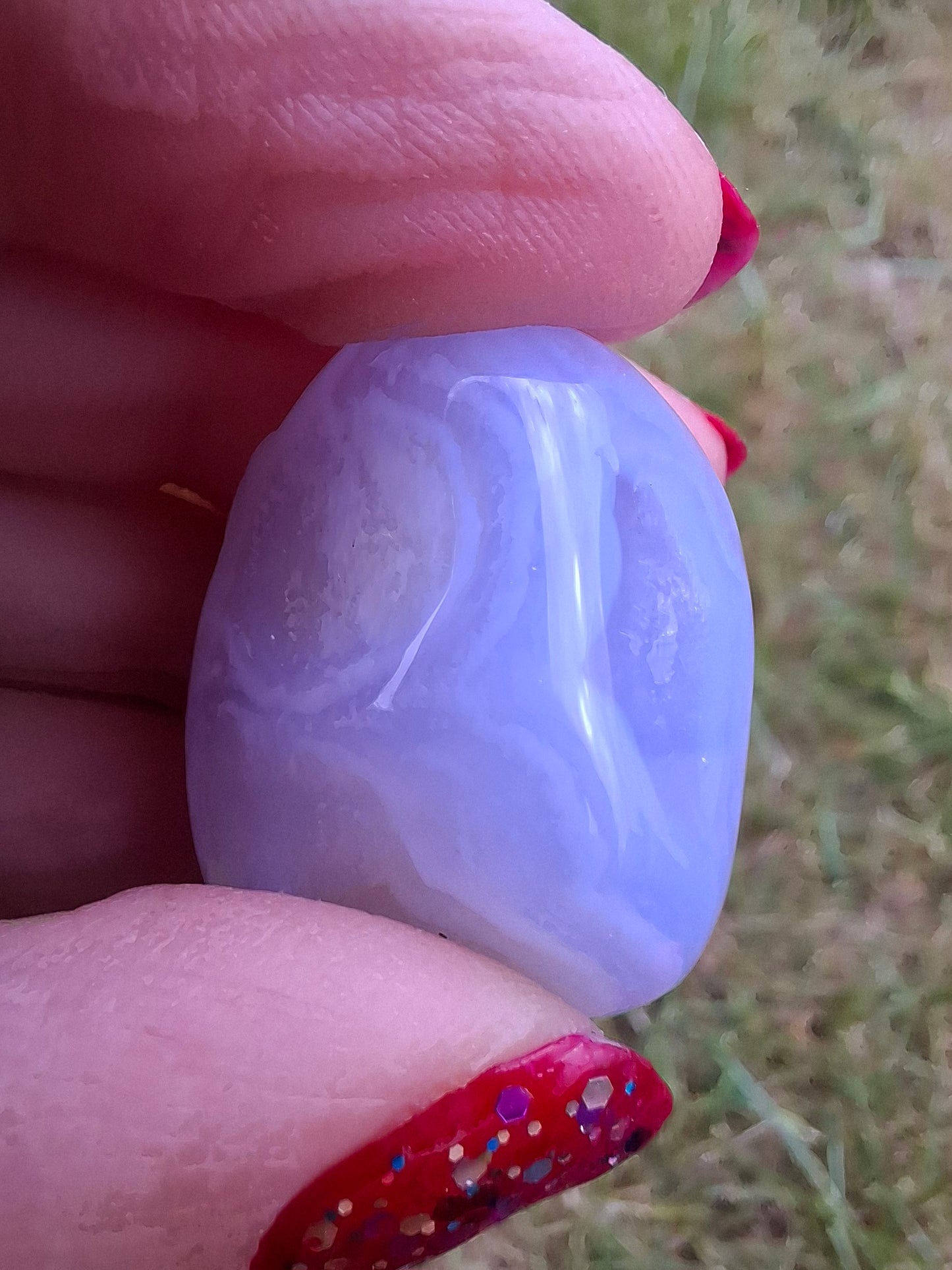 Blue Lace Agate, Tumble Stone, Crystal (Ref: T140)