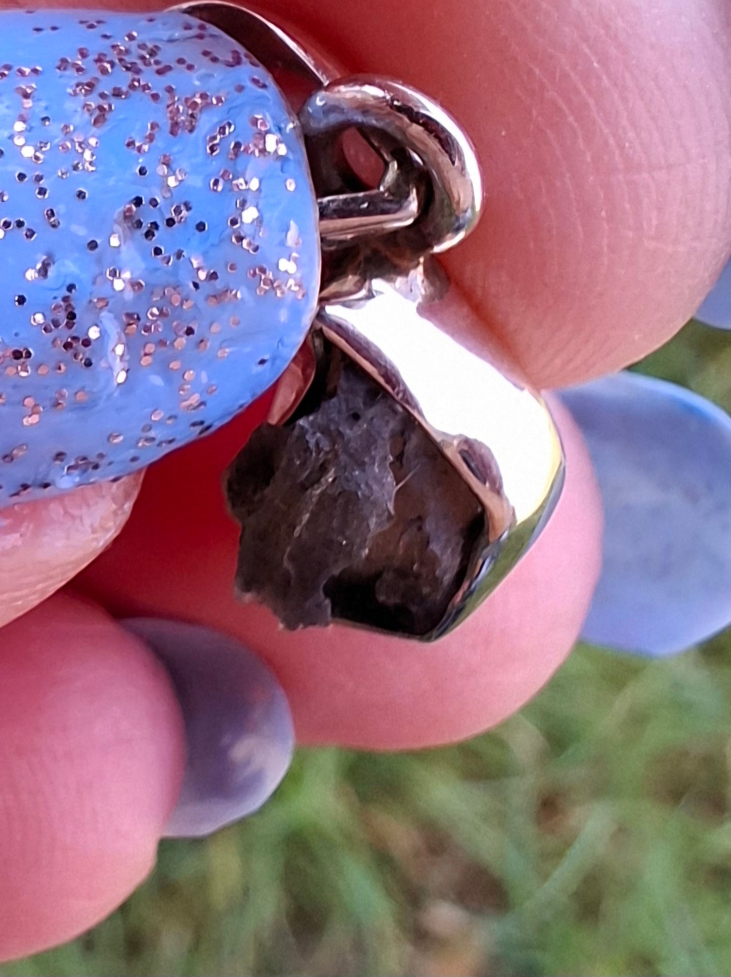 Moldavite Pendant, 925 Silver, Tektite (Ref: P47)