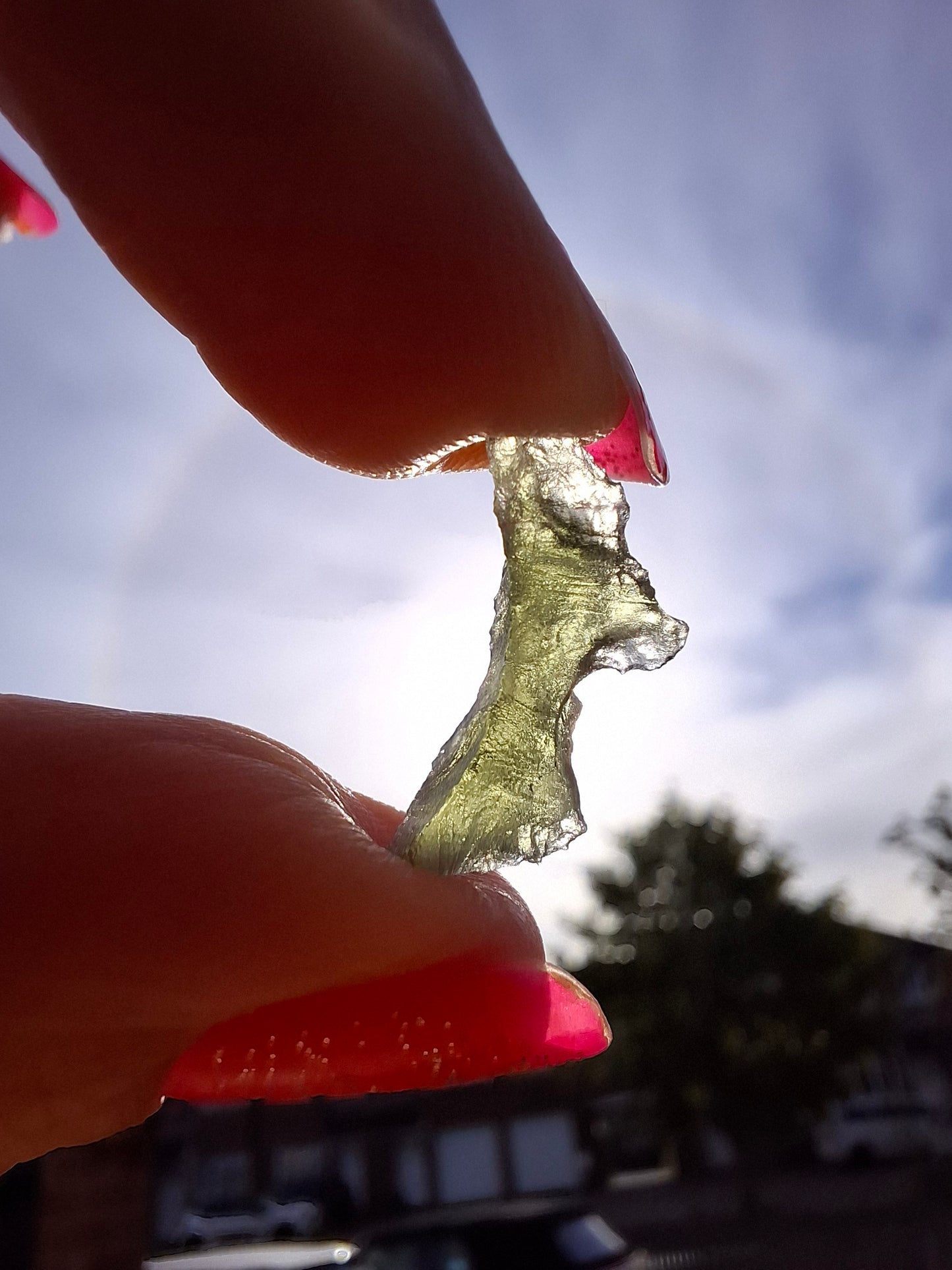 Moldavite Piece, 0.69g, Tektite (Ref: 1486)