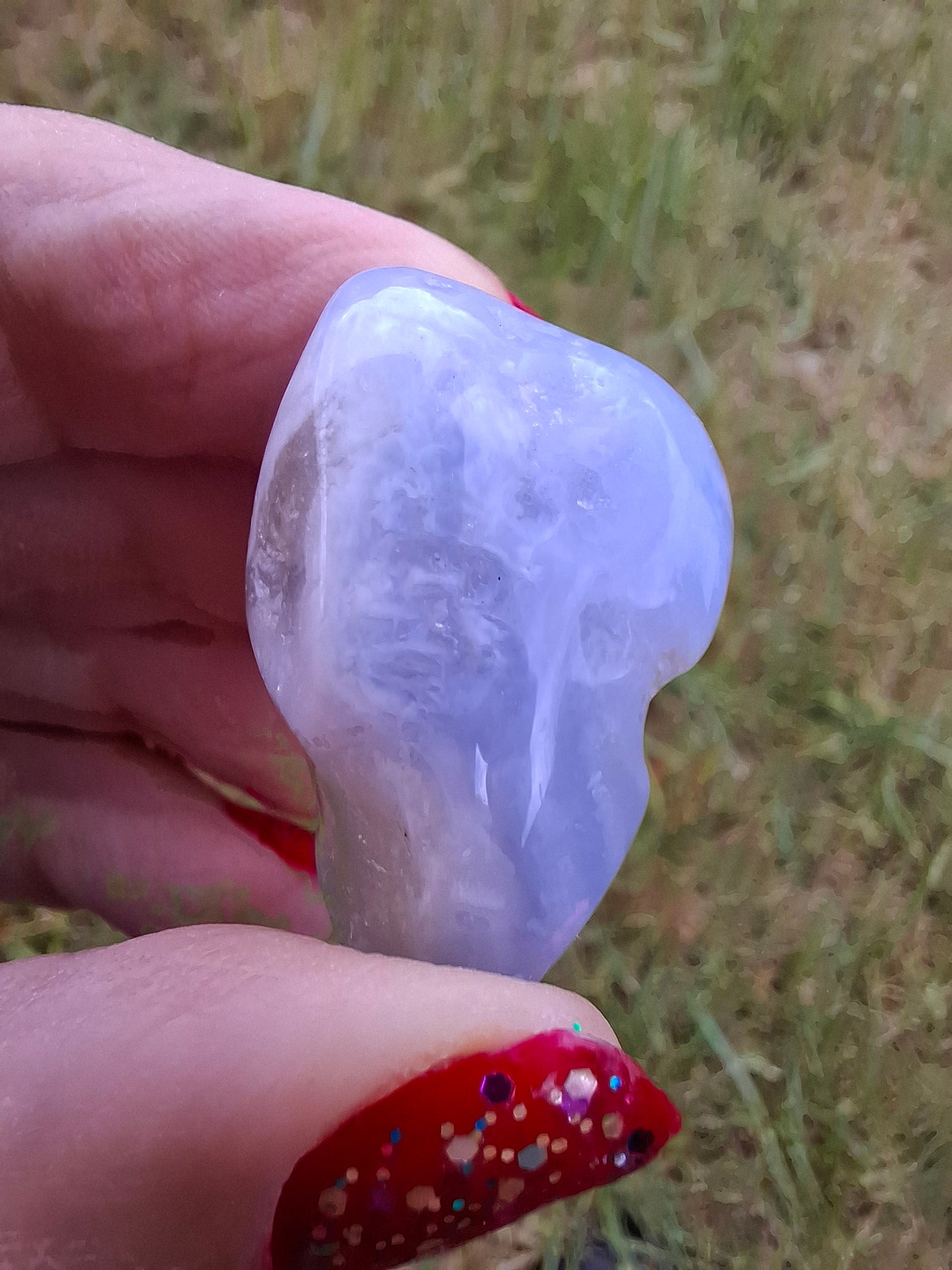 Blue Lace Agate, Tumble Stone, Crystal (Ref: T143)