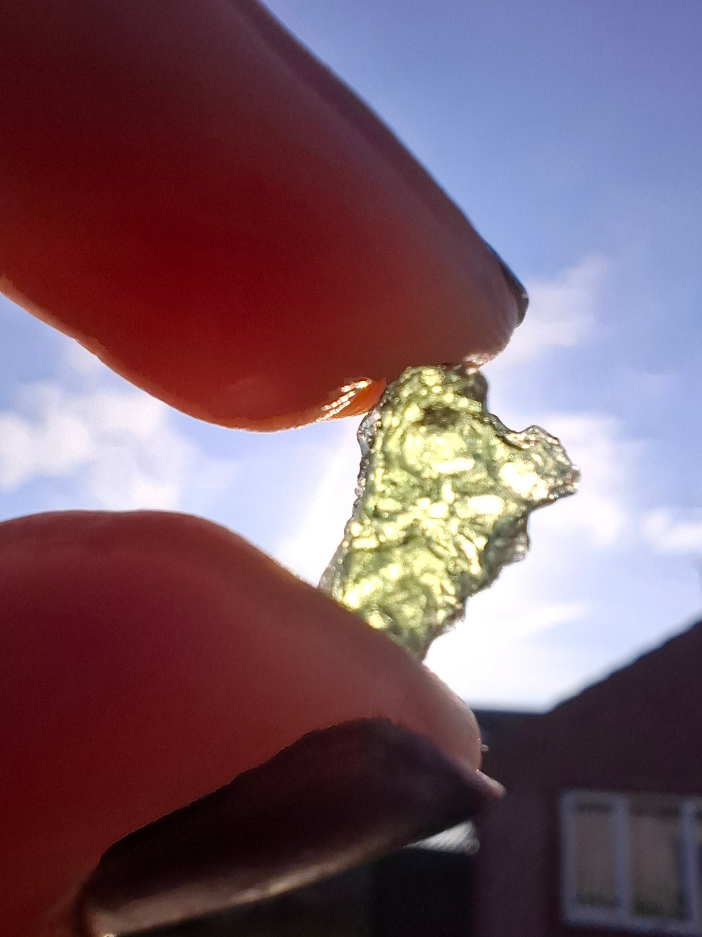 Moldavite Piece, 0.60g, Tektite (Ref: 1385)