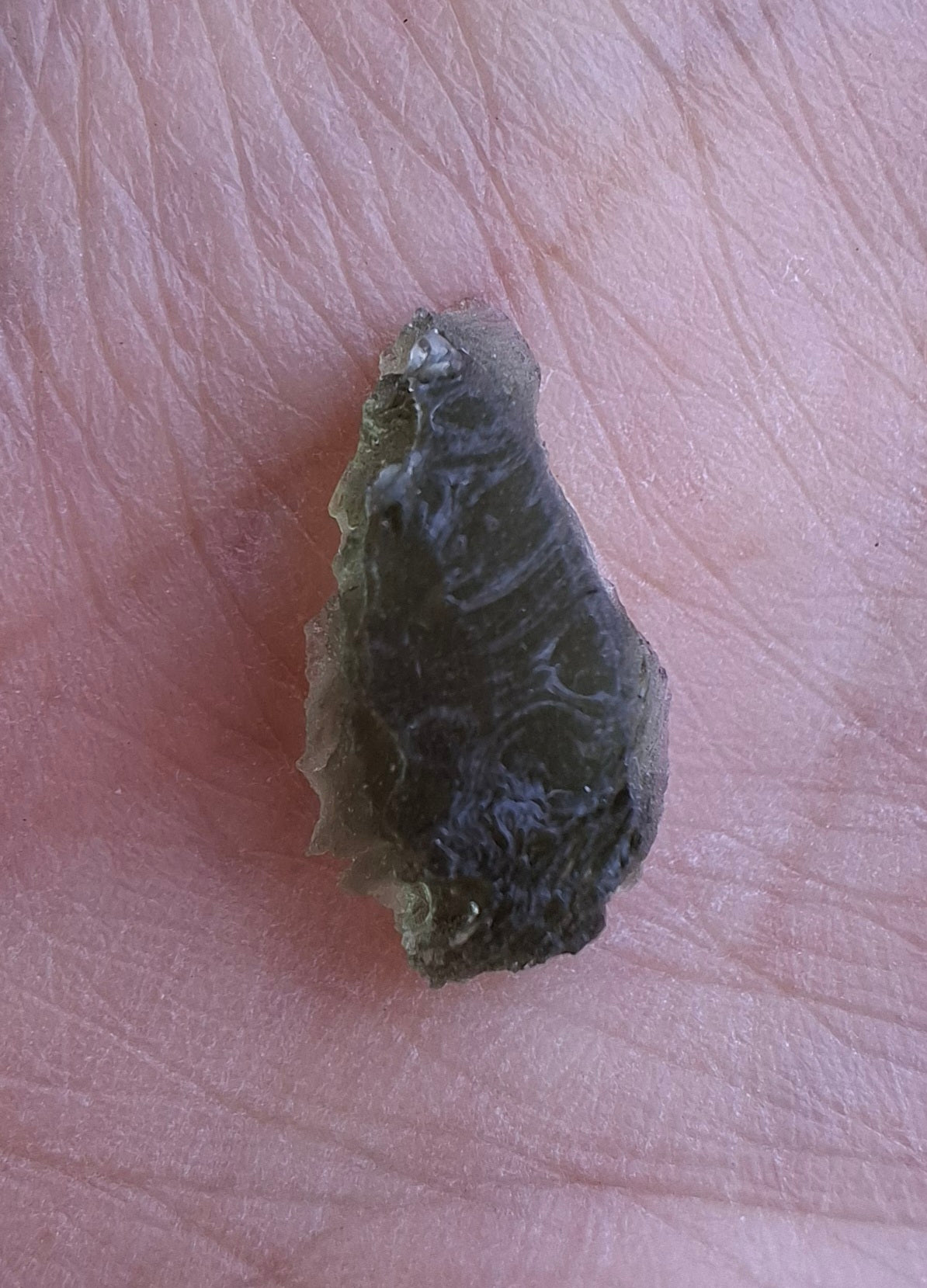 Moldavite Piece, 0.98g, Tektite (Ref: 1388)