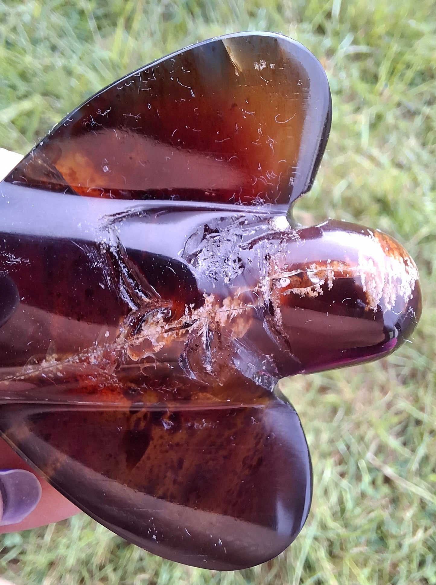 Red Amber Angel, 22.65, Carving, Fossil (Ref: AA3)