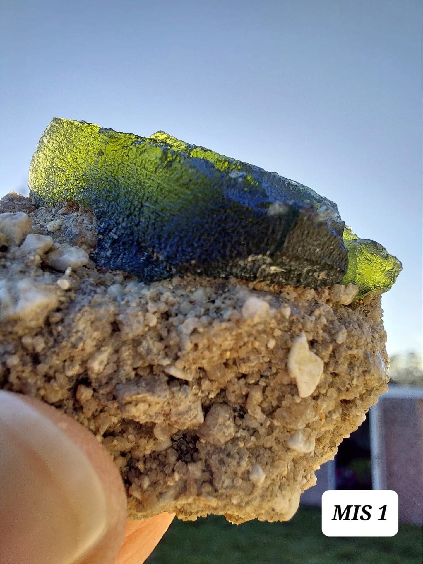 Moldavite In-Situ (in matrix), Besednice, Est-13g, Tektite (Ref: MIS1)