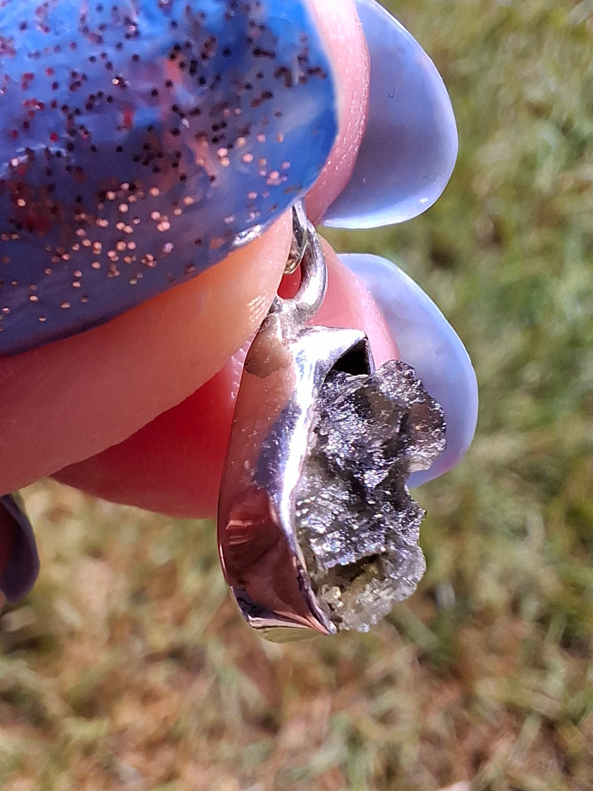 Moldavite Pendant, 925 Silver, Tektite (Ref: P65)