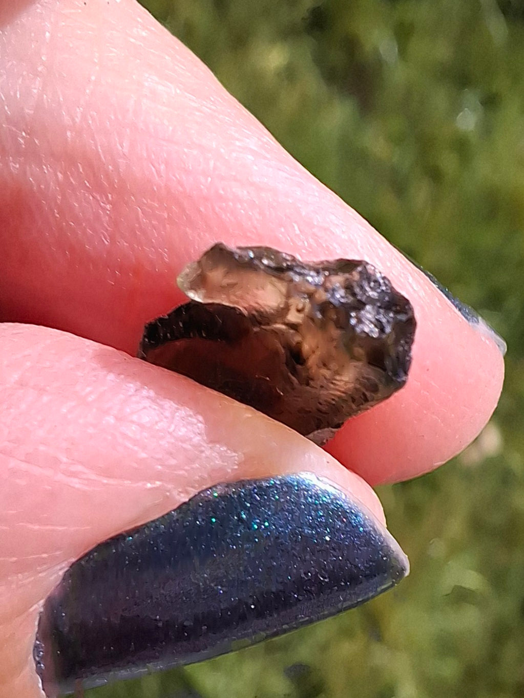 Moldavite small Piece, 0.42g, Tektite (Ref: 1386)