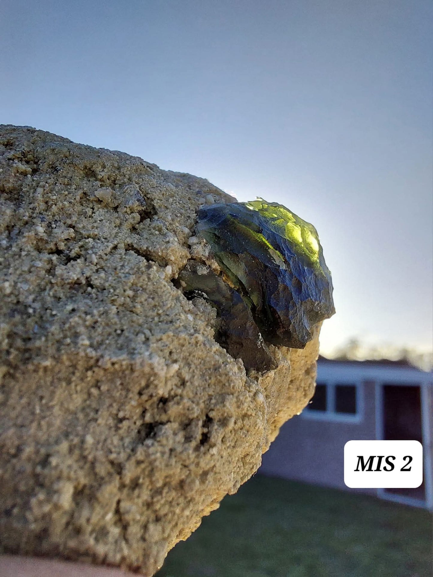 Moldavite In-Situ (in matrix), Besednice, Est 3.5-4g, Tektite (Ref: MIS2)