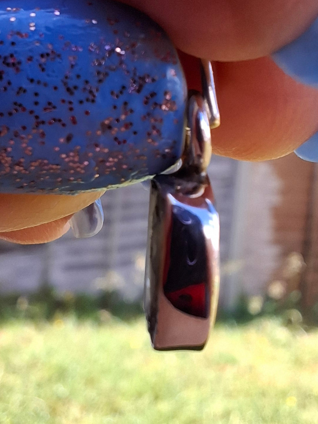 Moldavite Pendant, 925 Silver, Tektite (Ref: P80)