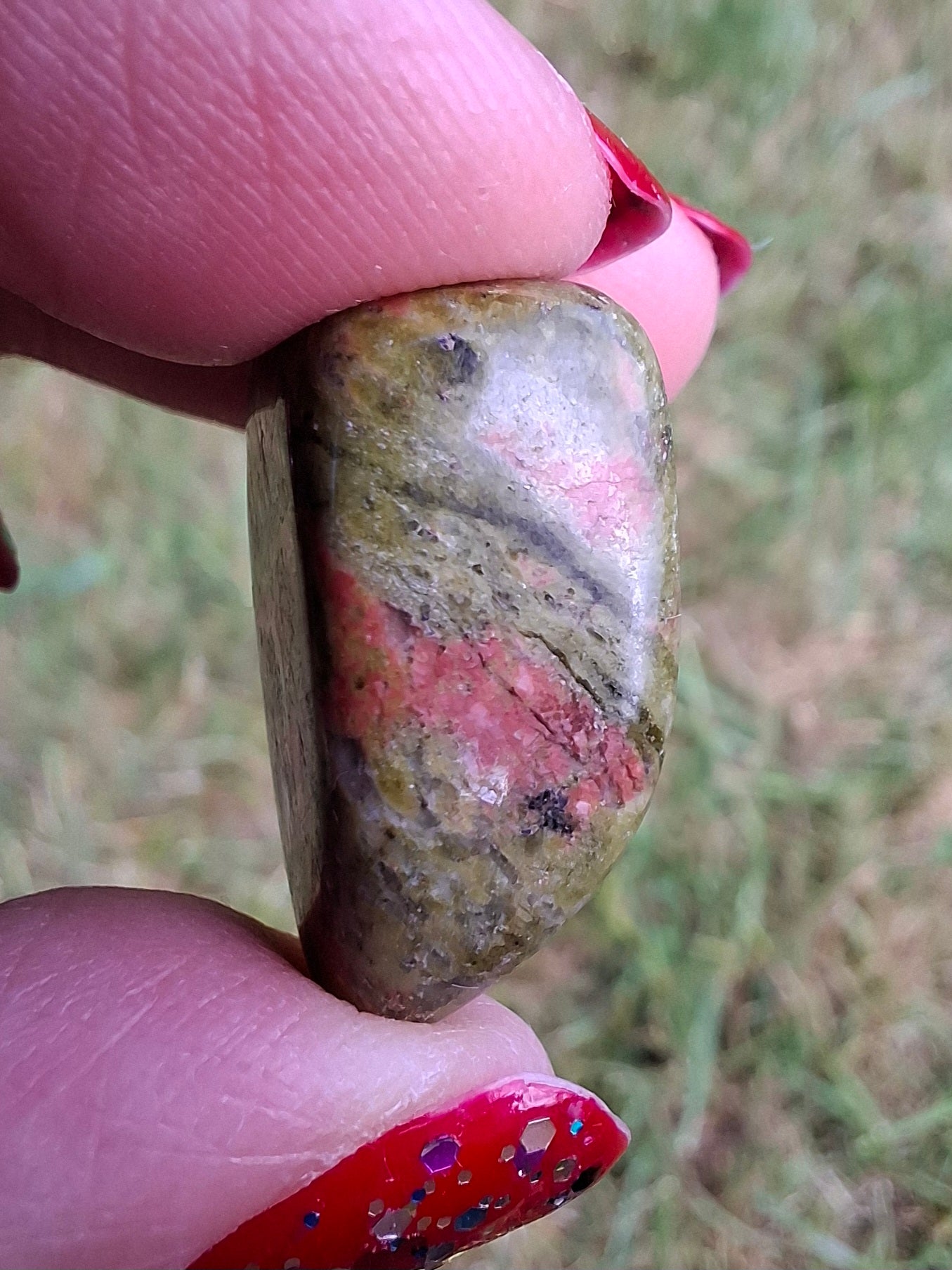 Unakite, Tumble Stone, Crystal (Ref: T186)