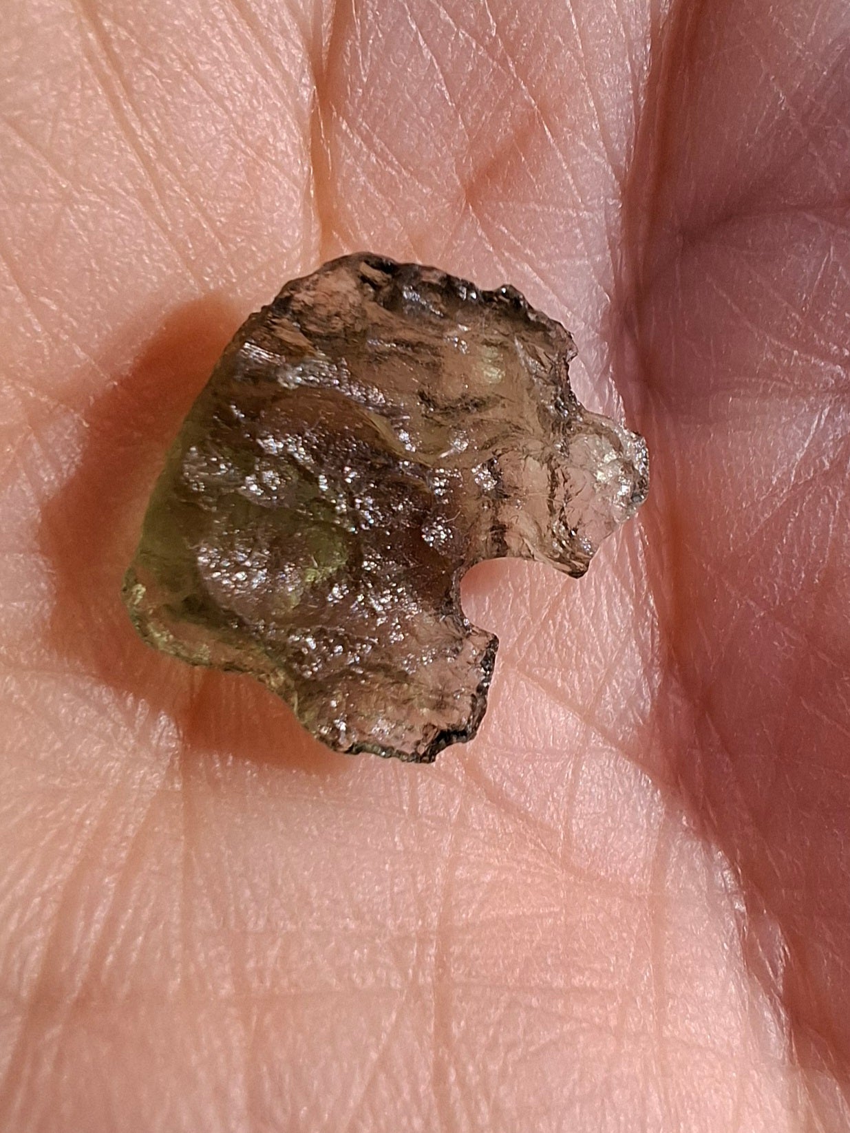 Moldavite Piece, 0.59g, Tektite (Ref: 1428)