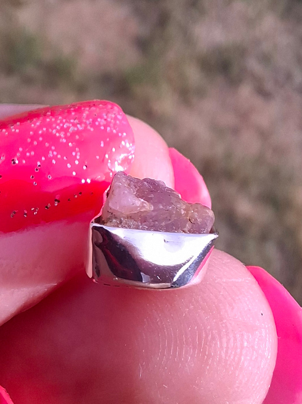 Pink Tourmaline Pendant, 925 Silver, Crystal (Ref: PT88)