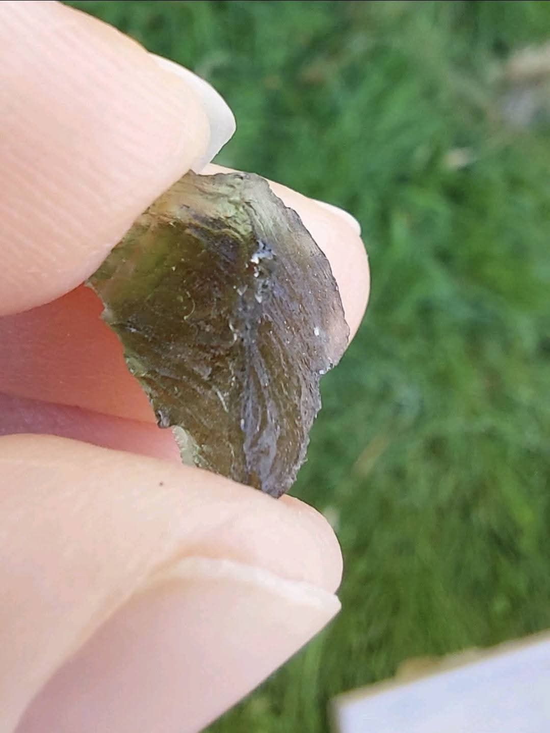 Moldavite Piece, 0.99g, Tektite (Ref: 866)