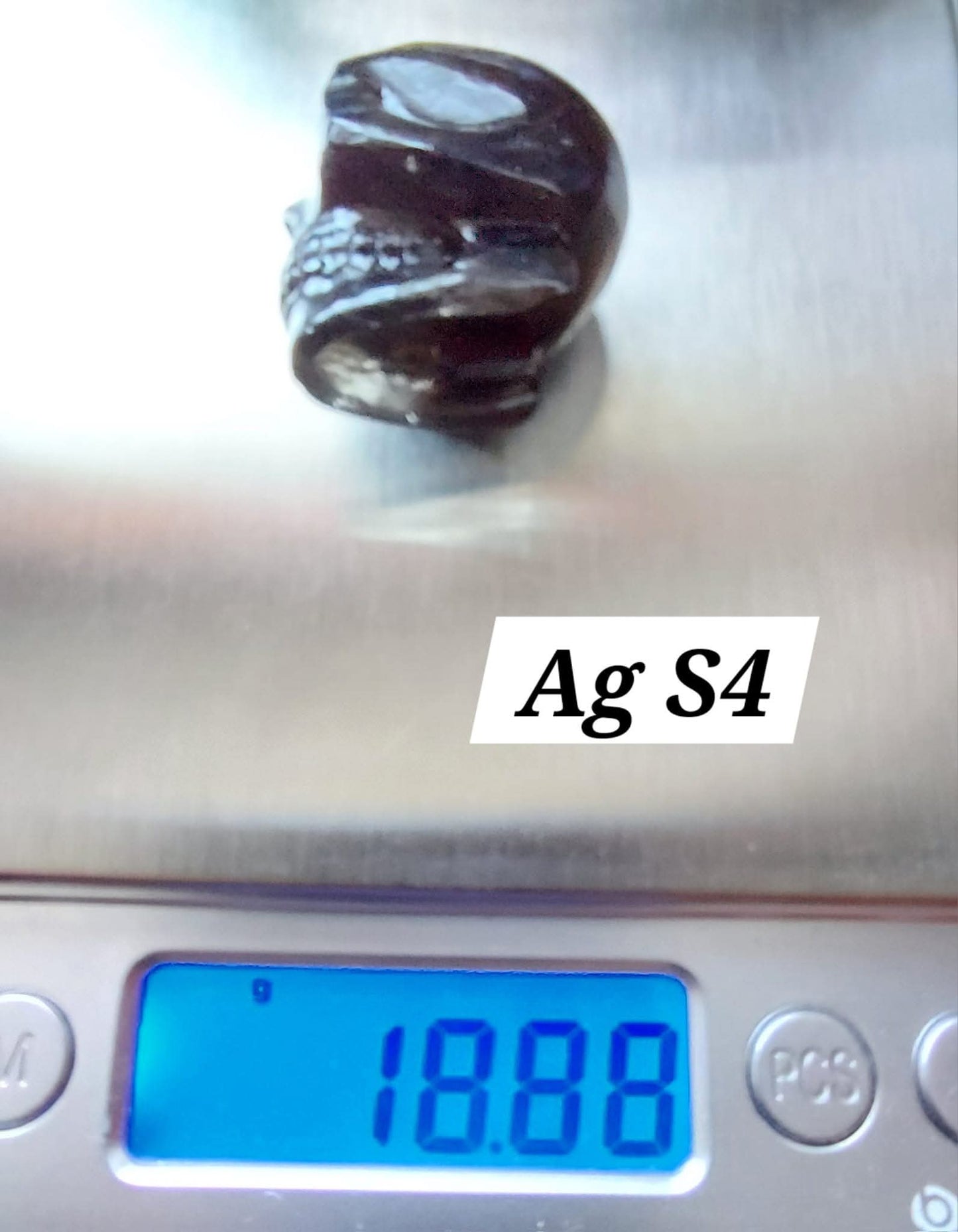 Agni Manitite SKULL Carving, 18.88g, Crystal (Ref: Ag S4)