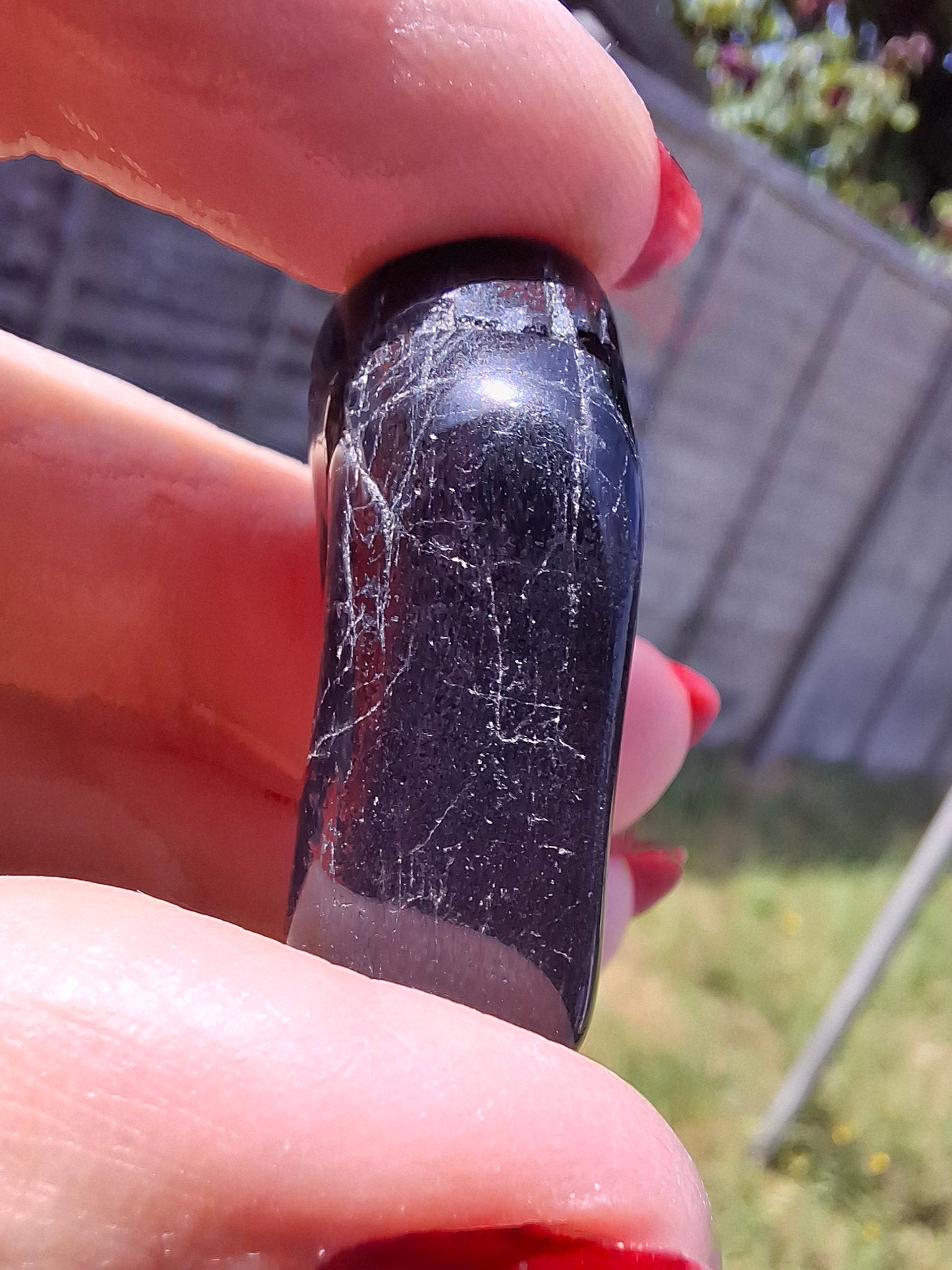 Black Tourmaline, Tumble Stone, Crystal (Ref: T222)