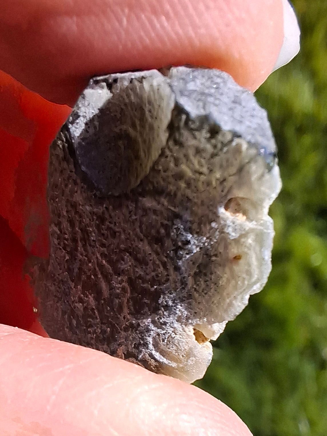 Moldavite Piece, SNOWFLAKE, FROSTED, BARTOCHOV, 4.30g, Tektite (Ref: 1363)