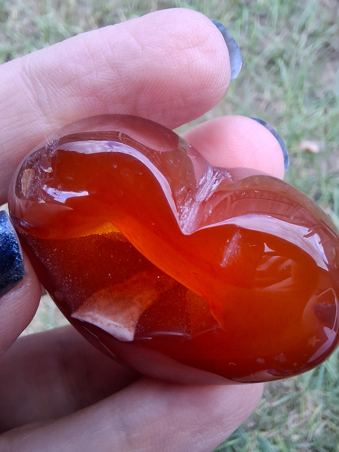 Druzy Carnelian Heart, Crystal (Ref: DCH1)