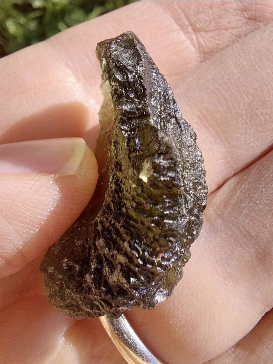 Moldavite Piece, CHLUM, 7.54g, Tektite (Ref: 1048)