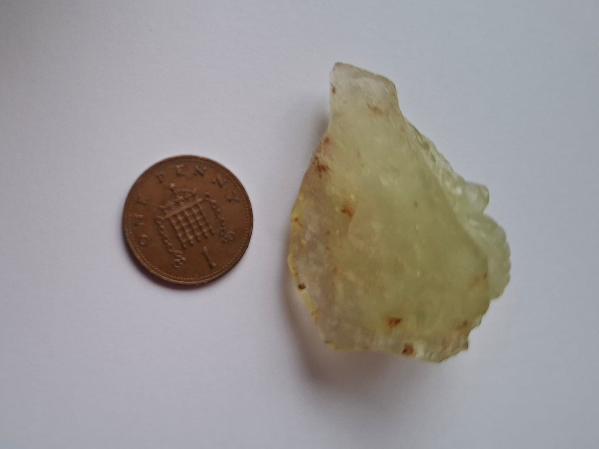 Libyan Desert Glass GANESHA carving, 18.39g, Tektite (Ref: Ganesha3)