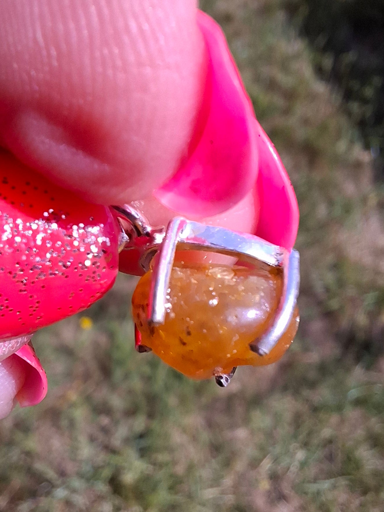 Baltic Amber Pendant, 925 Silver, Fossil (Ref: AP17)