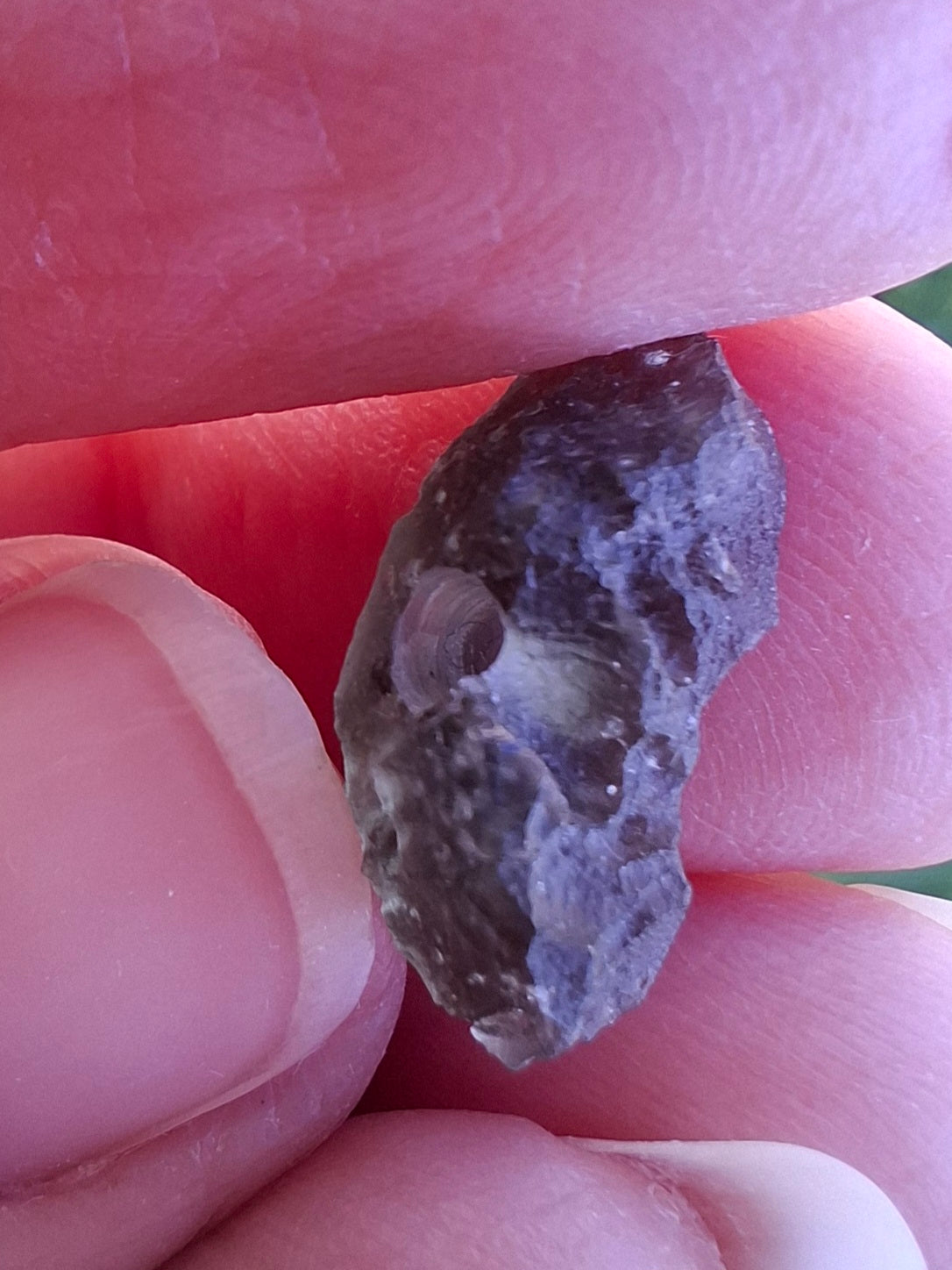 DRILLED, Moldavite Piece, 0.96g, Tektite (Ref: D27)