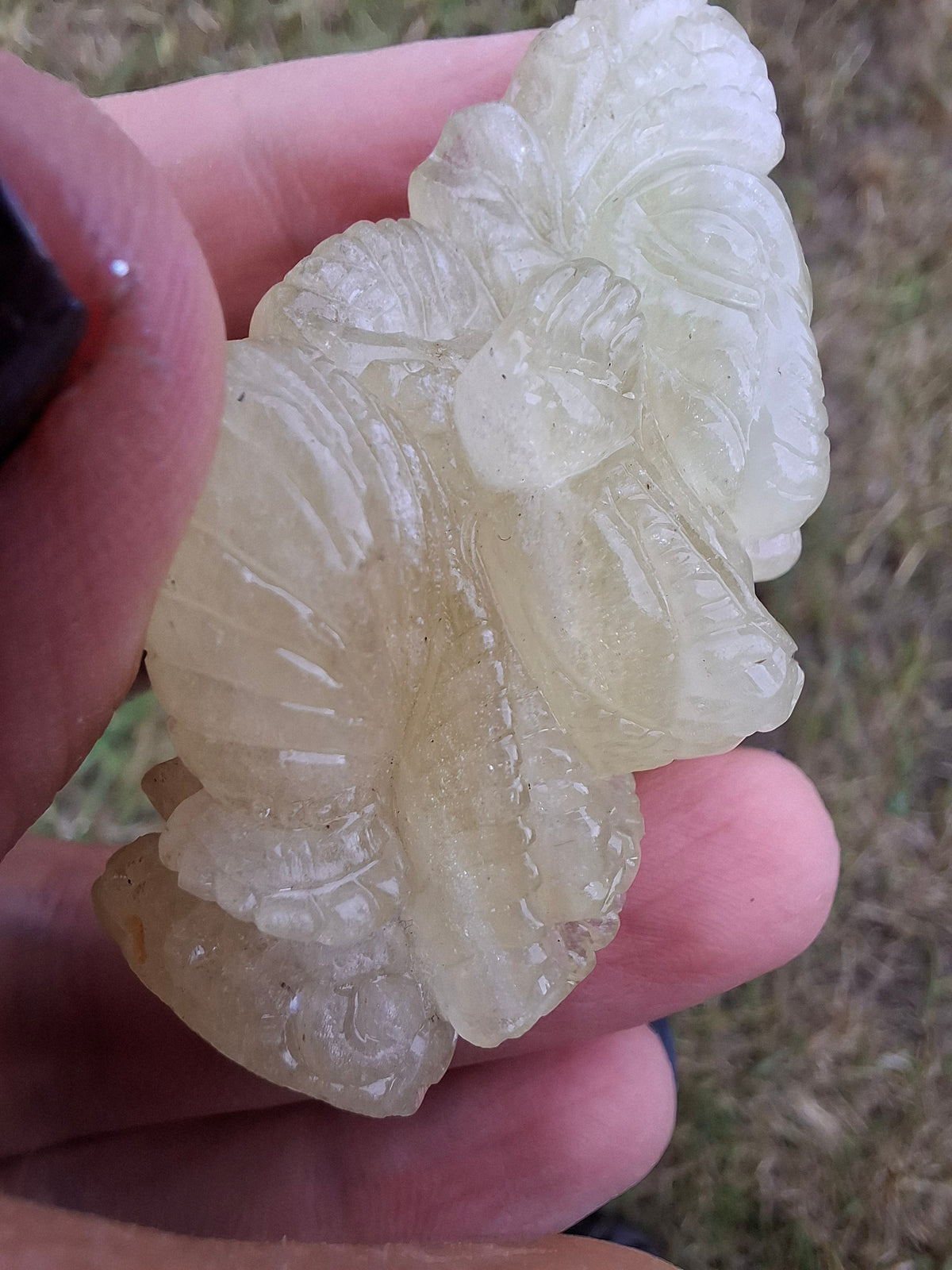 Libyan Desert Glass GANESHA craving, 31.21g, Tektite (Ref: Ganesha2)