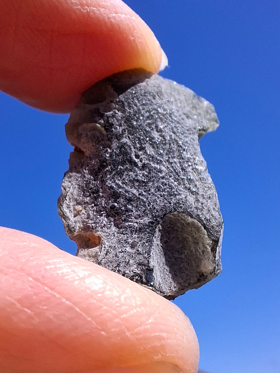 Moldavite Piece, SNOWFLAKE, FROSTED, BARTOCHOV, 4.30g, Tektite (Ref: 1363)