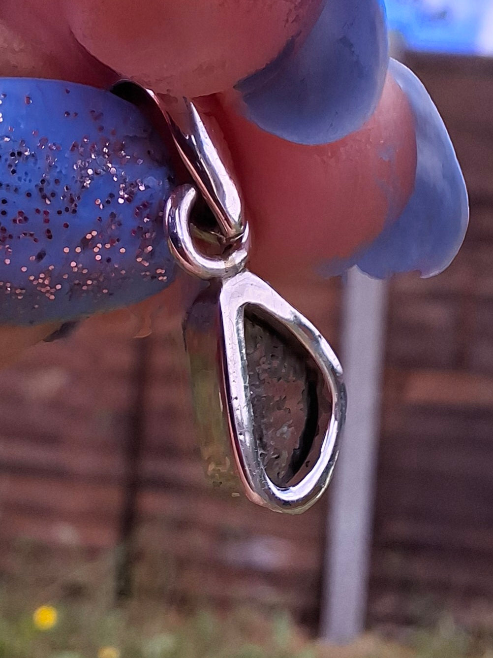 Moldavite Pendant, 925 Silver, Tektite (Ref: P76)