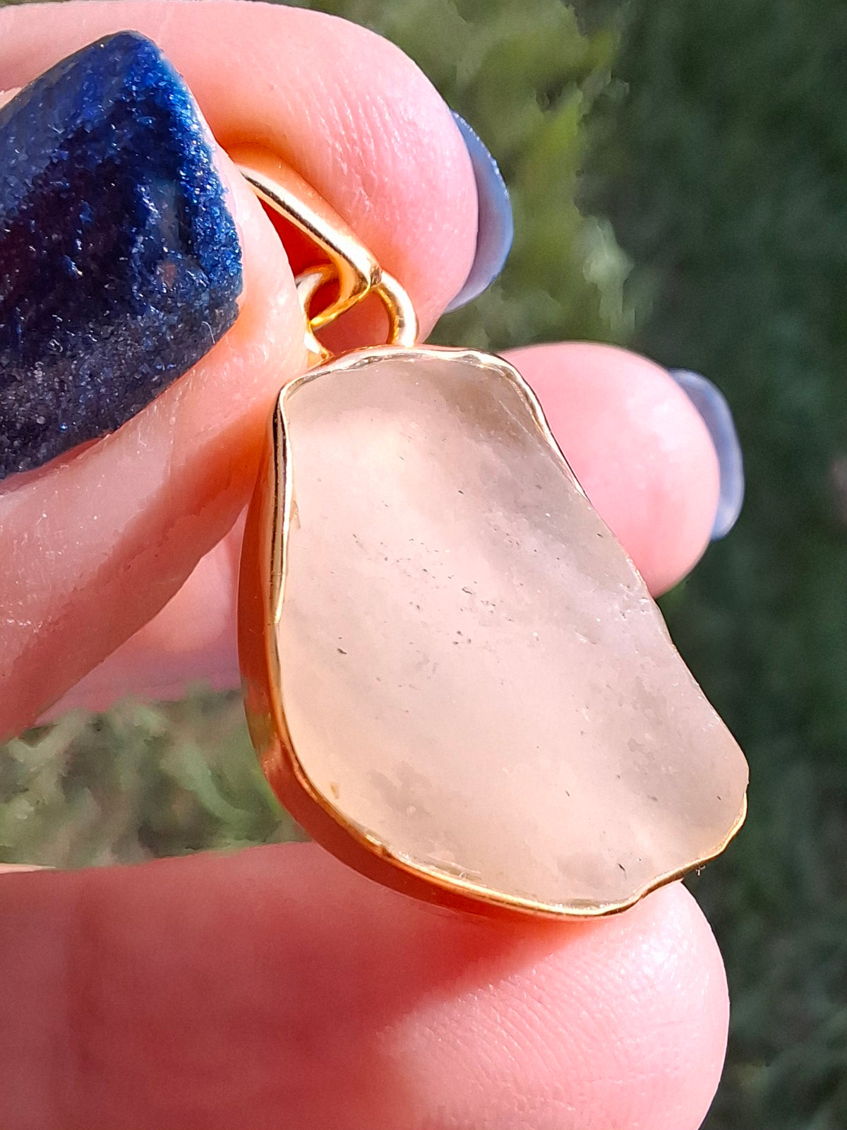 Libyan Desert Glass Pendant, 14K GOLD Plated, Tektite (Ref: LP117)