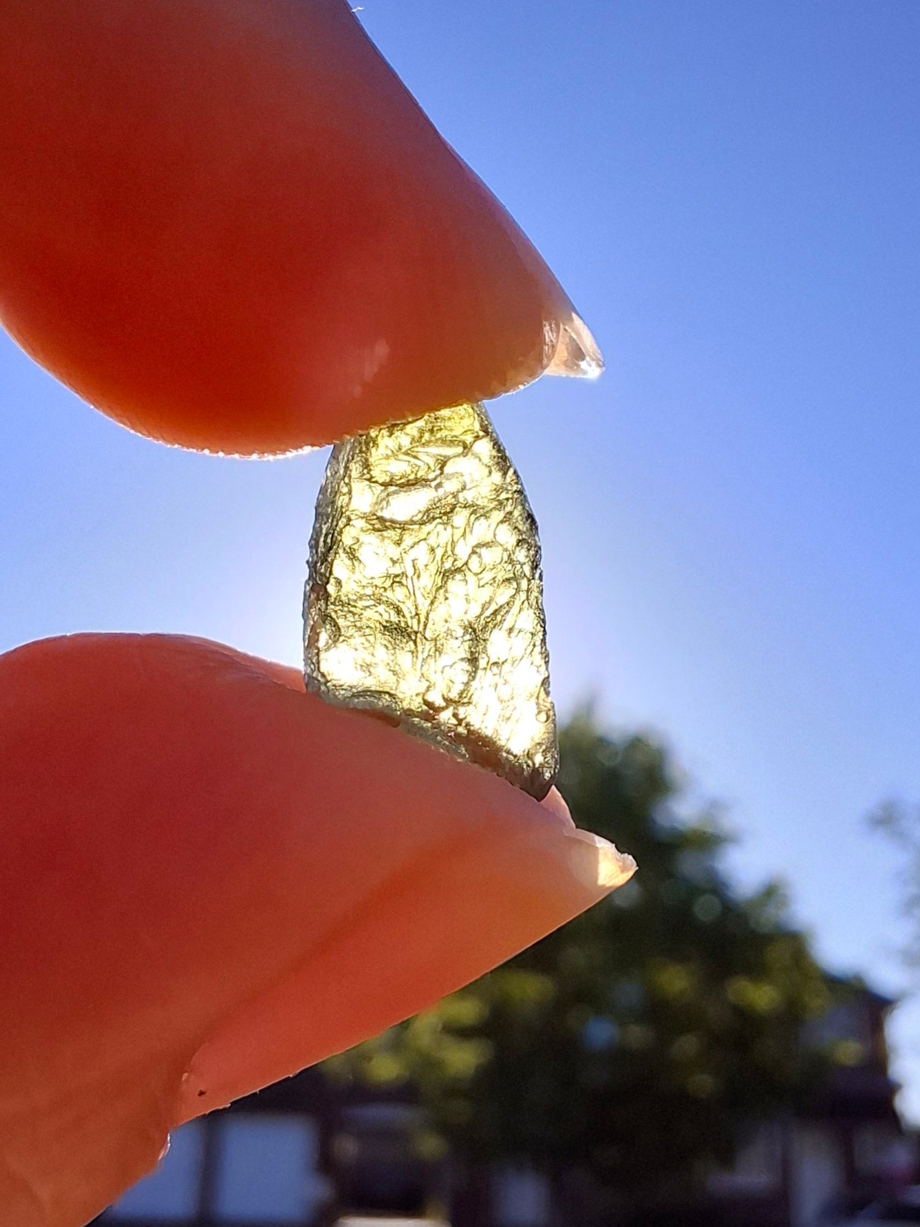 Moldavite Piece, 0.59g, Tektite (Ref: 1413)