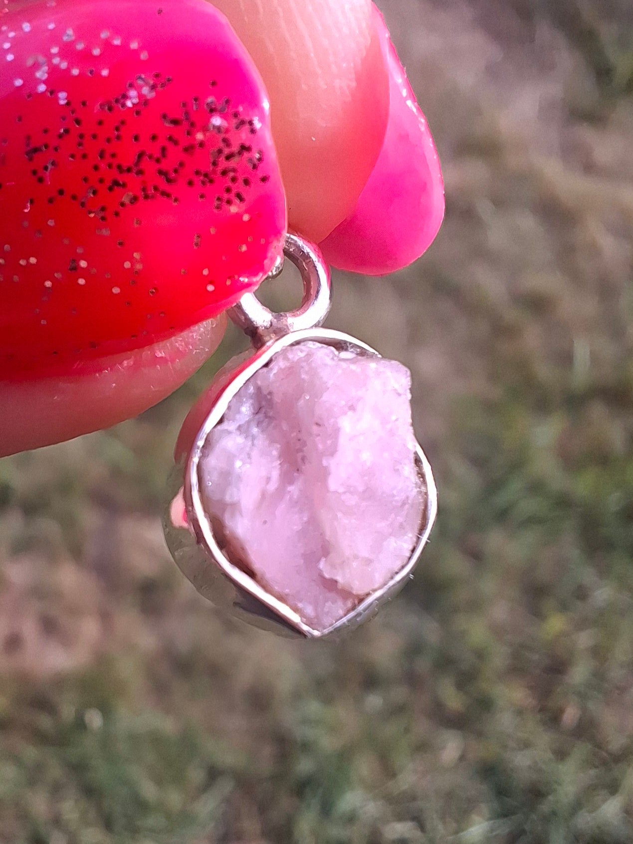 Pink Tourmaline Pendant, 925 Silver, Crystal (Ref: PT91)