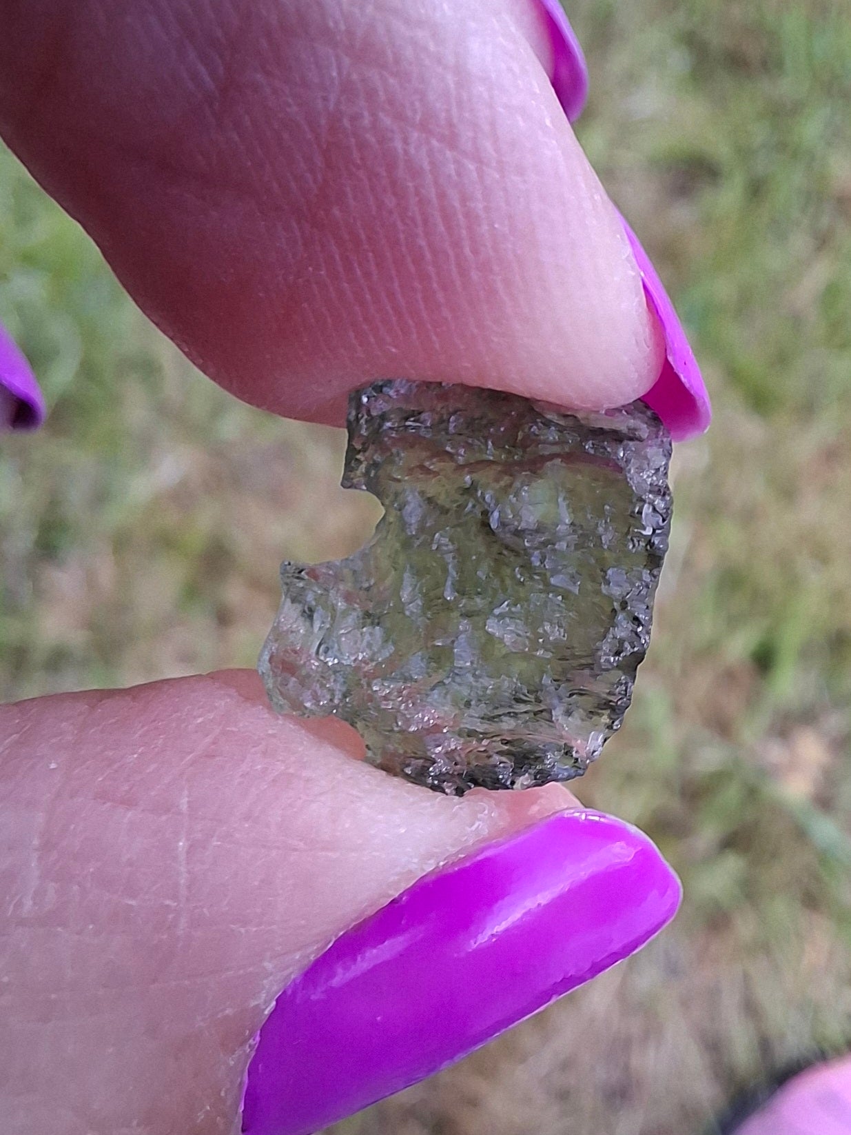 Moldavite Piece, 0.59g, Tektite (Ref: 1428)