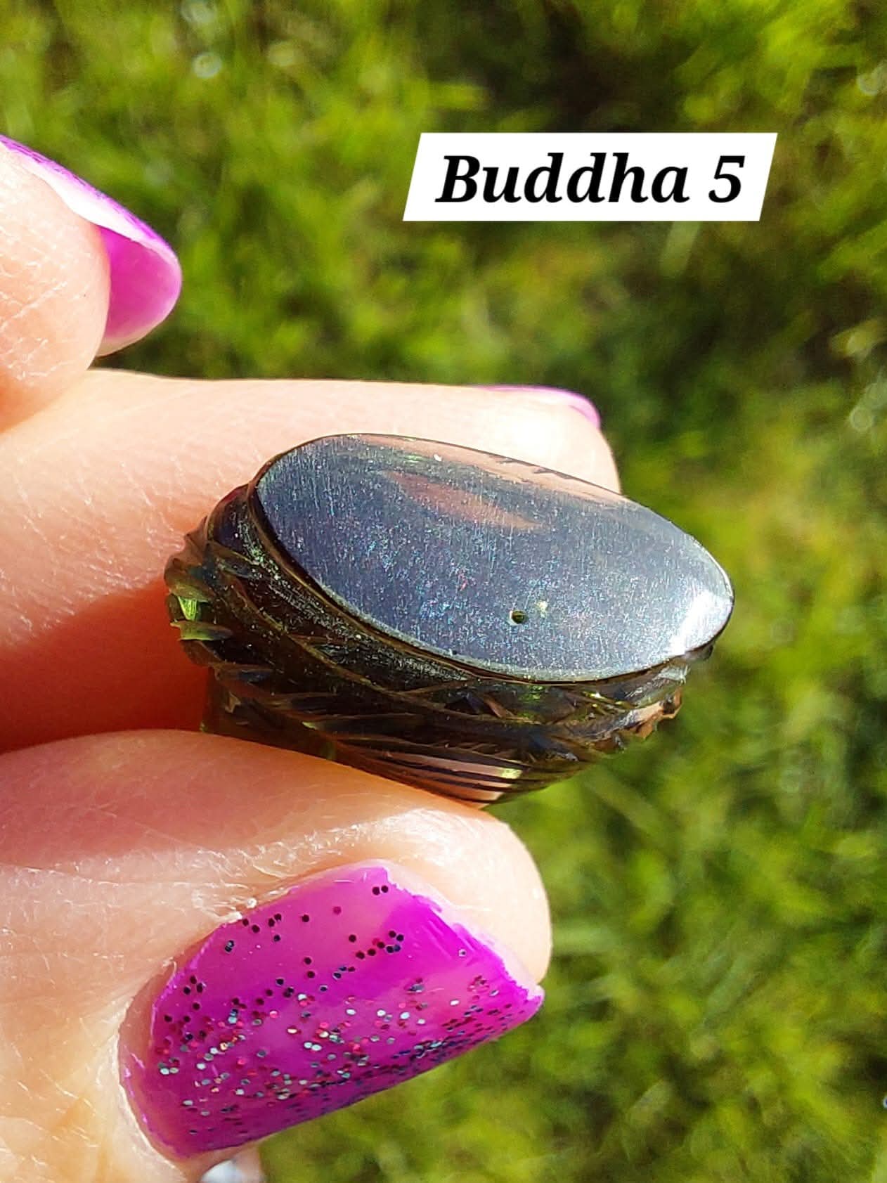 Moldavite BUDDHA Carving, 3.00g, Tektite (Ref: Buddha5)