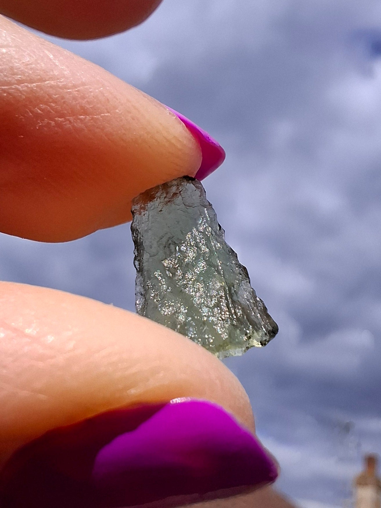 Moldavite small Piece, 0.39g. Tektite (Ref: 1430)