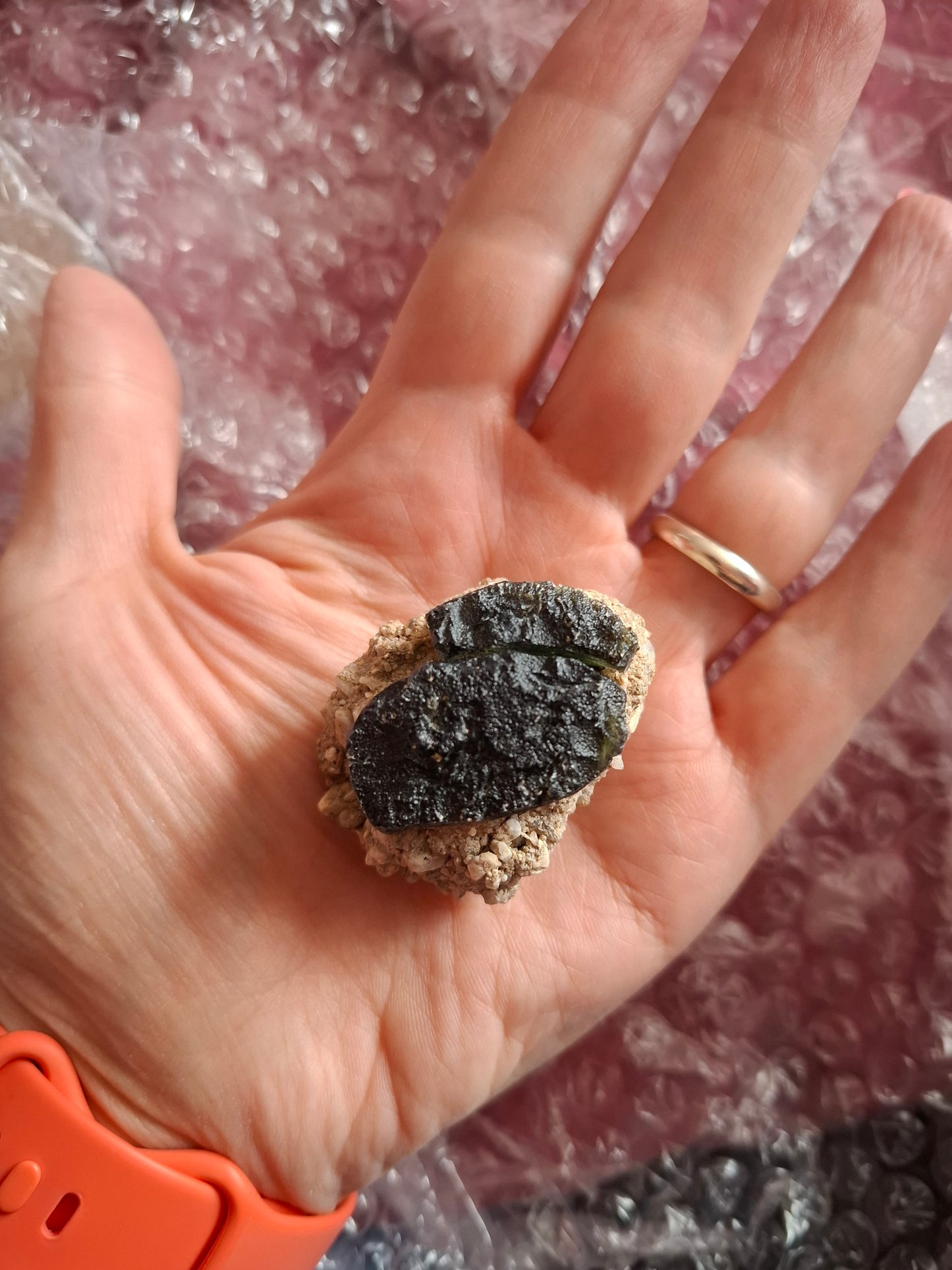 Moldavite In-Situ (in matrix), Besednice, Est-13g, Tektite (Ref: MIS1)