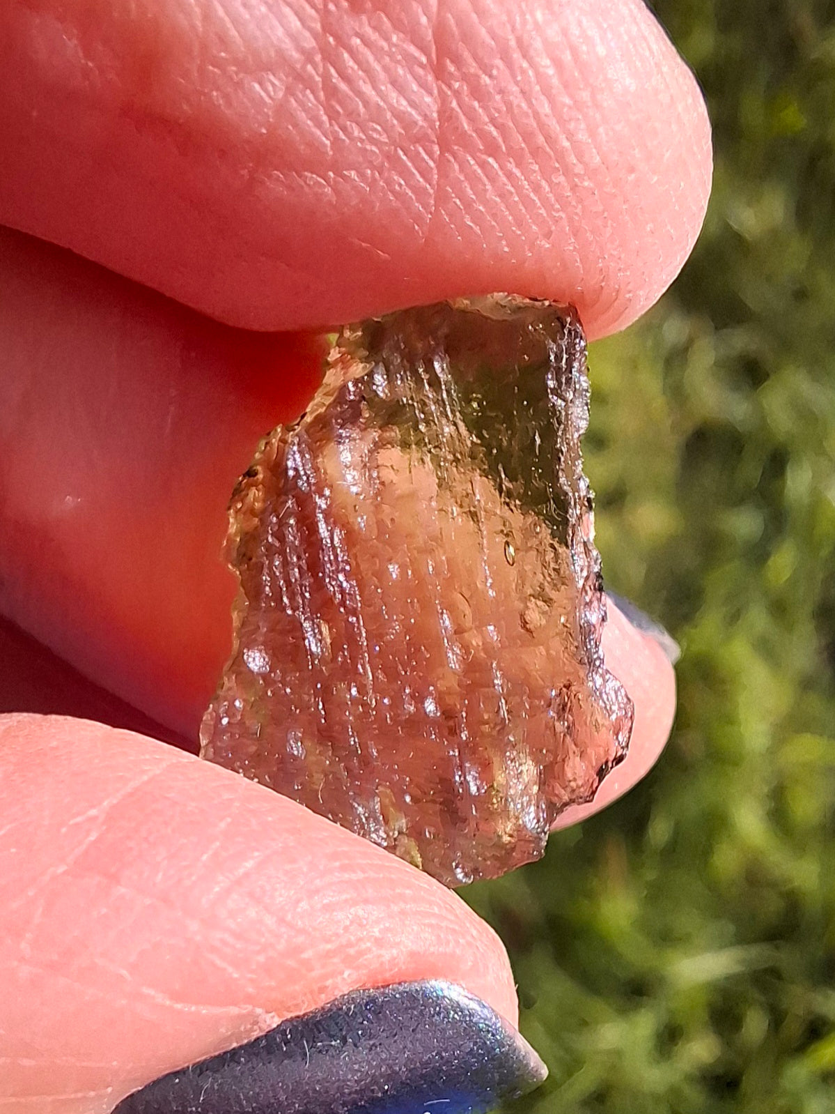 Moldavite Piece, 0.74g, Tektite (Ref: 1378)