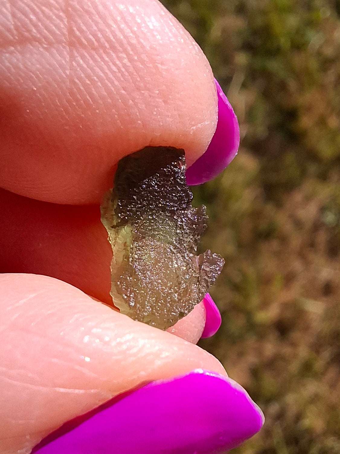 Moldavite small Piece, 0.39g, Tektite (Ref: 1431)