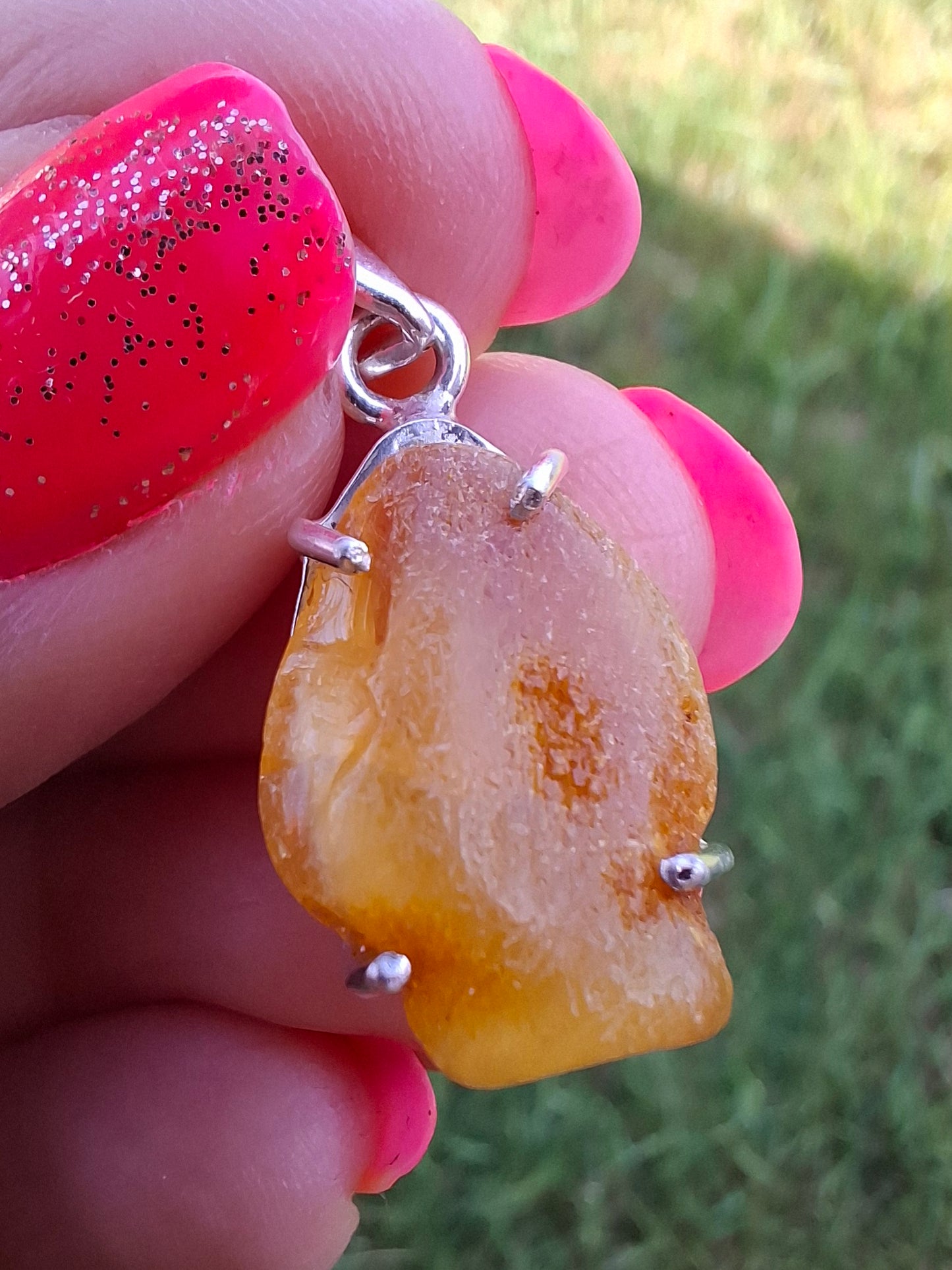 Baltic Amber Pendant, 925 Silver, Fossil (Ref: AP5)