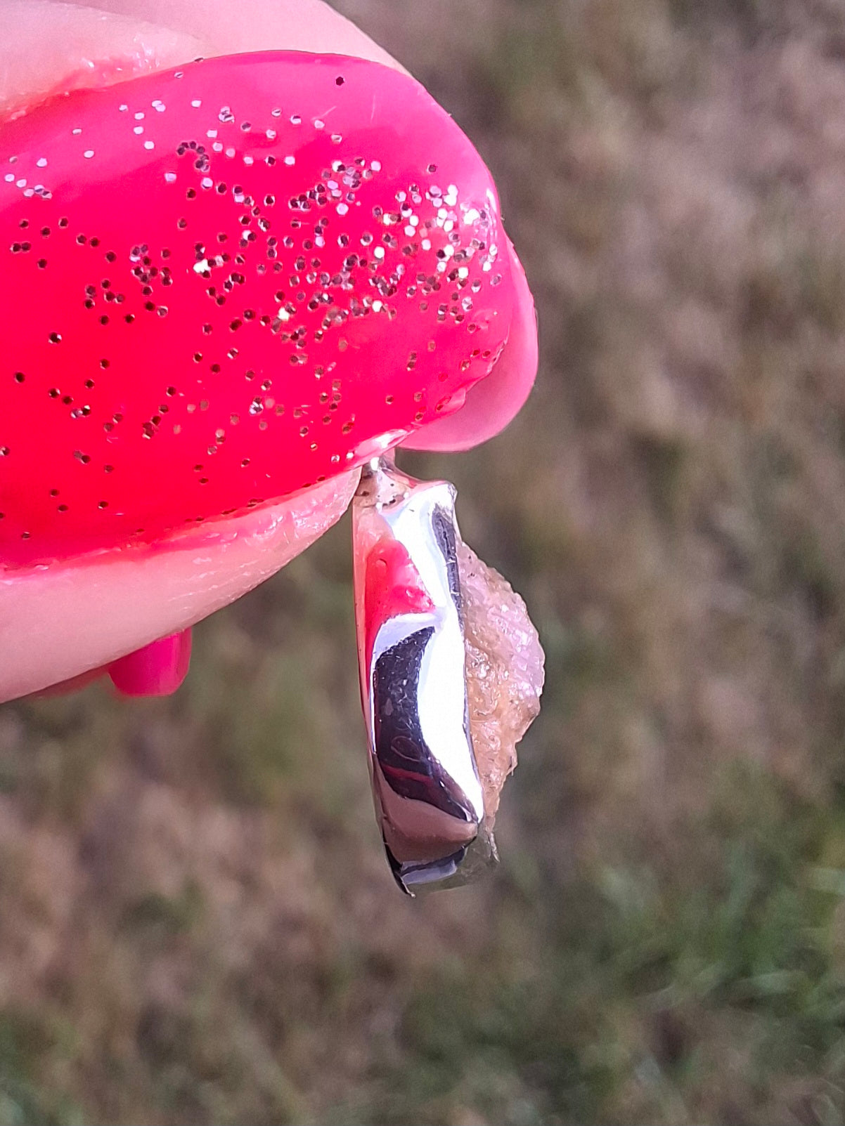 Pink Tourmaline Pendant, 925 Silver, Crystal (Ref: PT84)