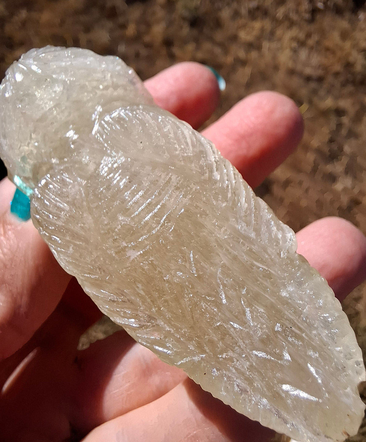 Libyan Desert Glass DRAGON HEAD Carving, 75.84g, Tektite (Ref: Dragon1)