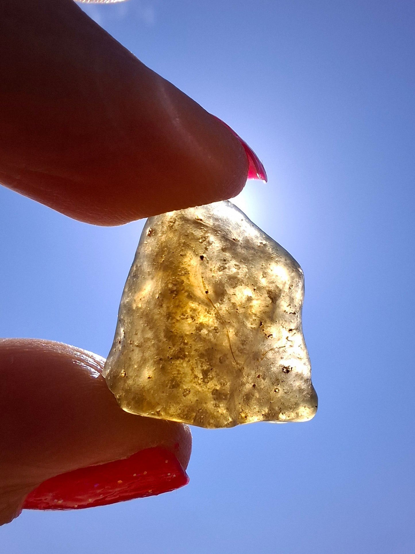 Libyan Desert Glass (darker) Piece, 3.40g, Tektite (Ref: L1362)