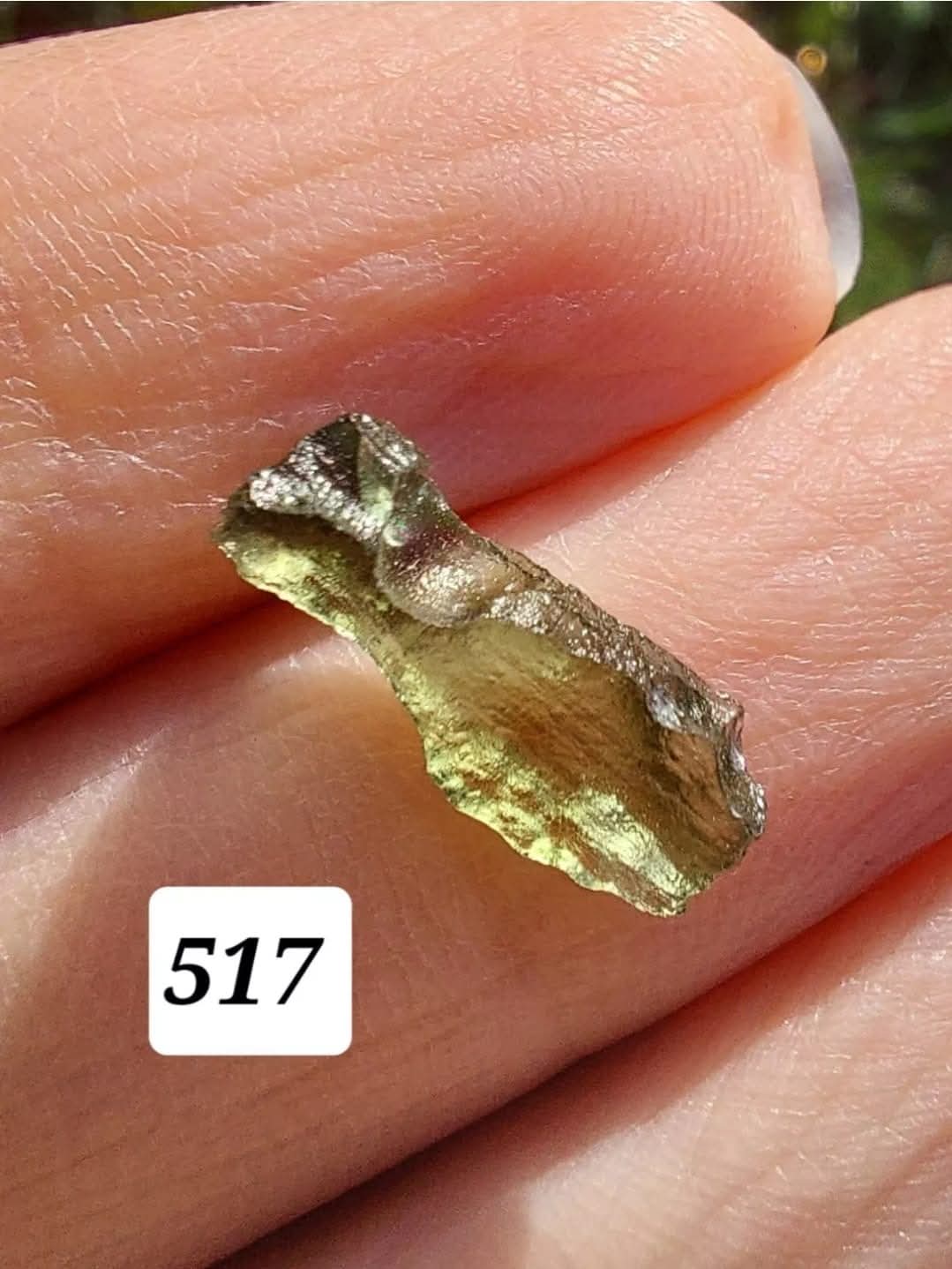 Moldavite Small Piece, 0.39g, Tektite (Ref: 517)