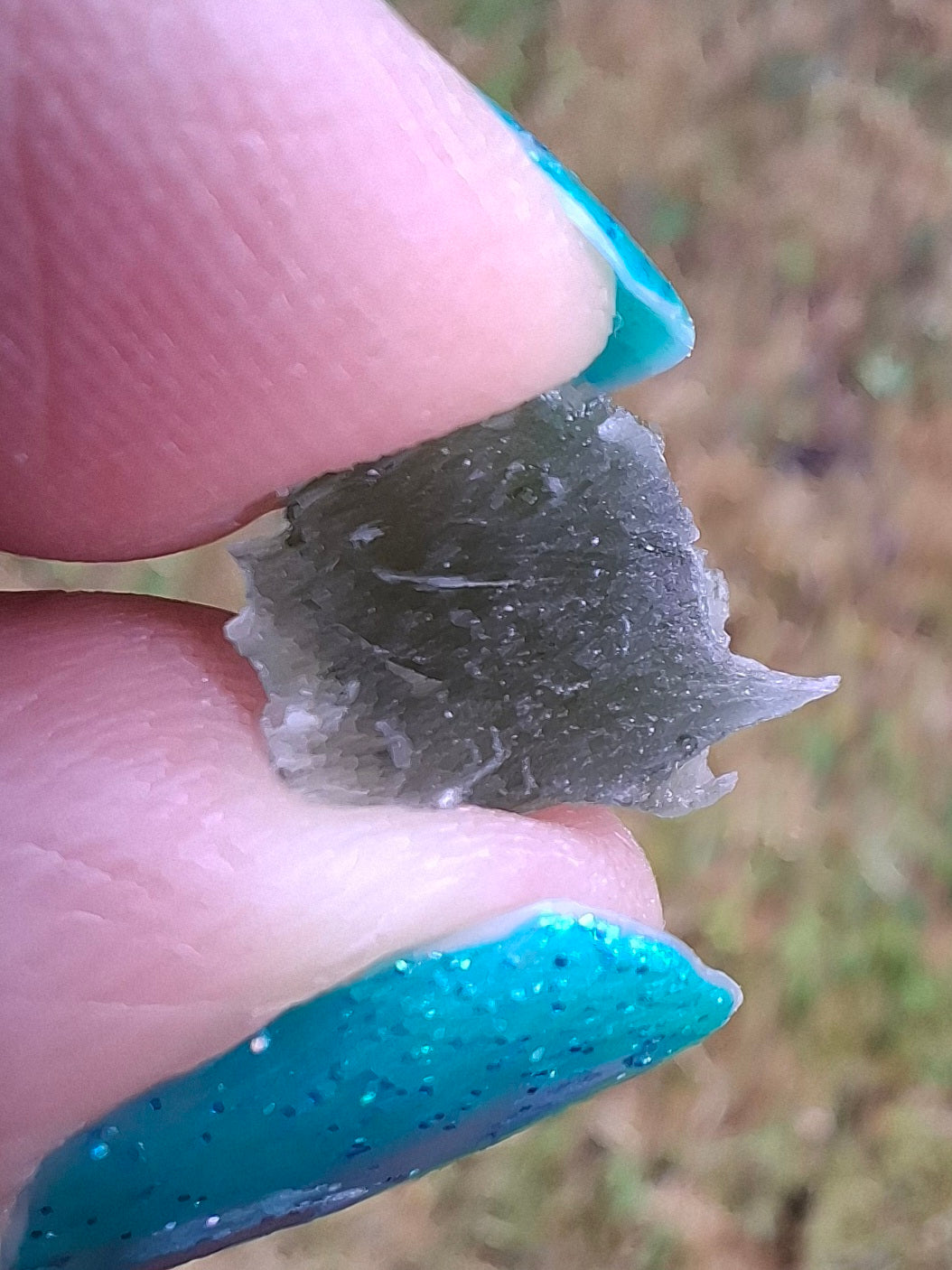 Moldavite Piece, 0.74g, Tektite (Ref: 1417)