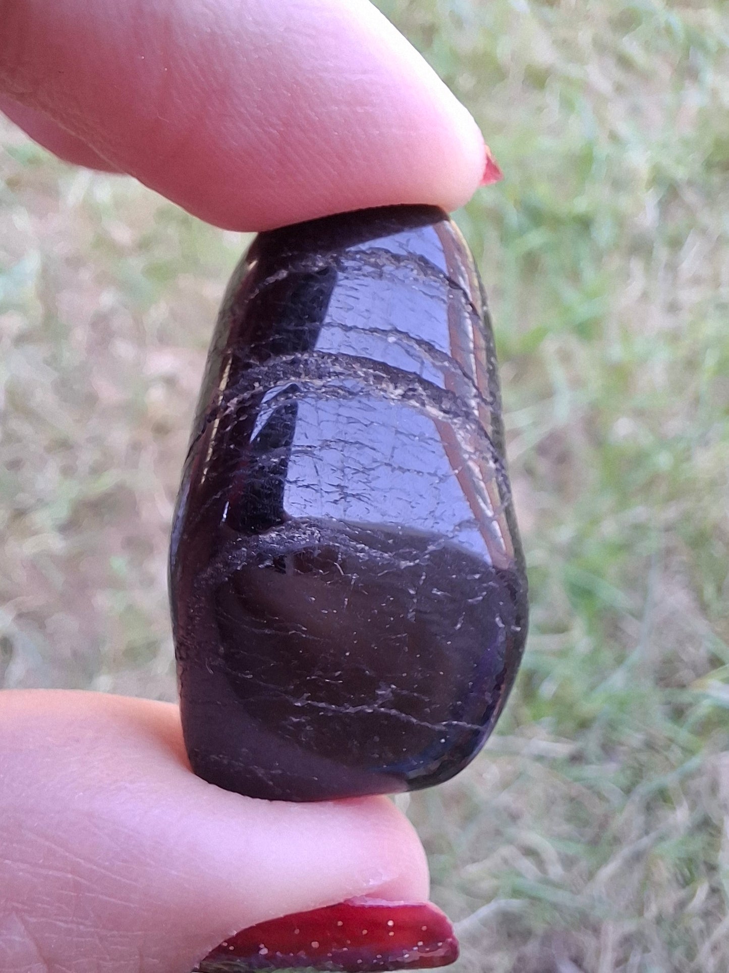 Black Tourmaline, Tumble Stone, Crystal (Ref: T216)