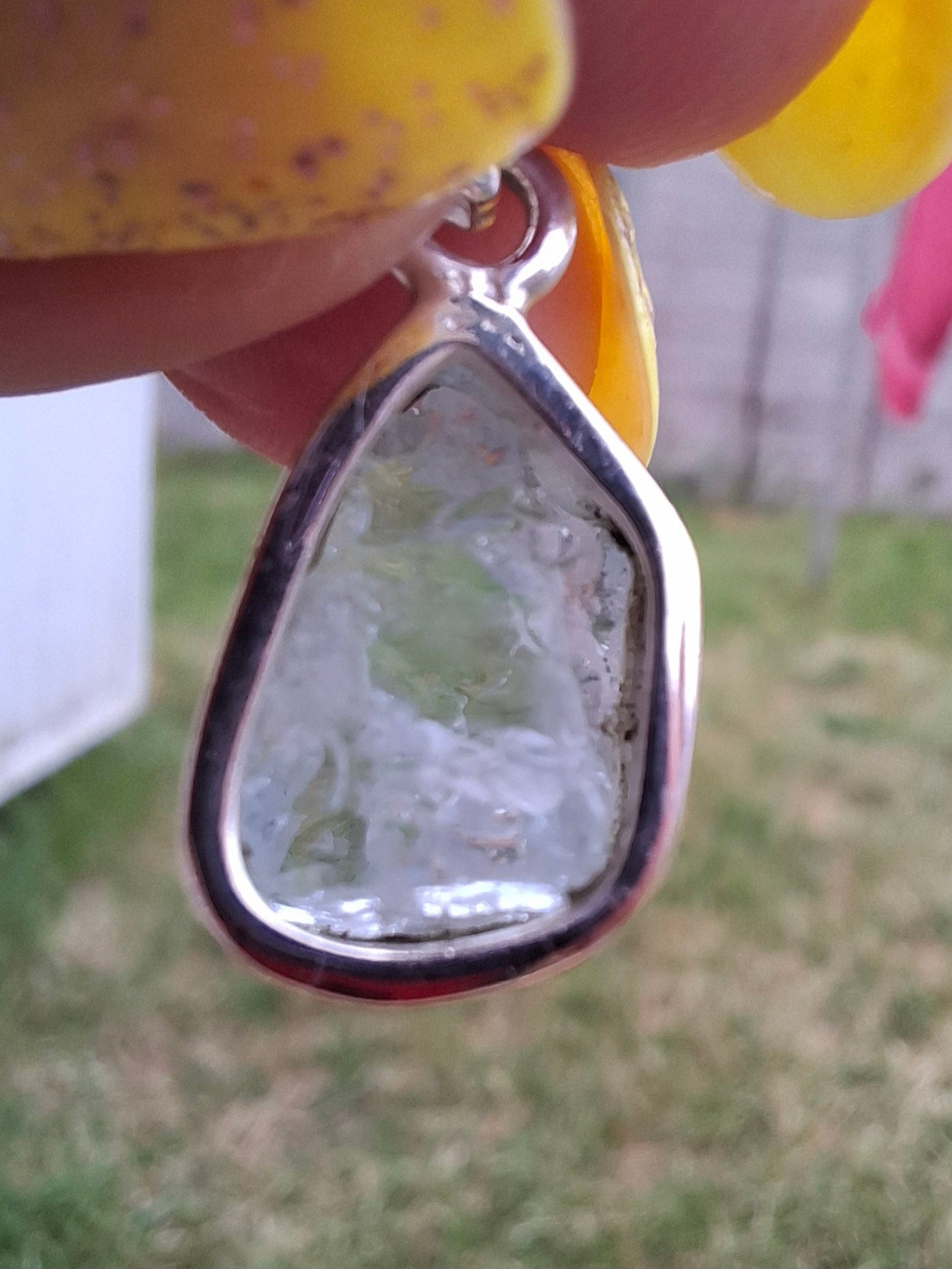 Aquamarine Pendant, 925 Silver, Crystal (Ref: AQ14)