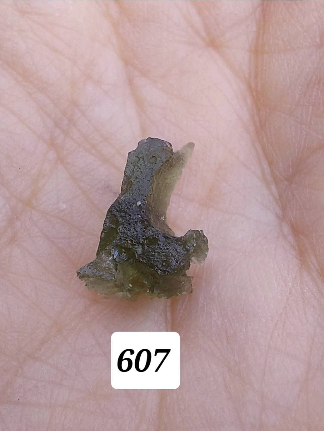 Moldavite piece, 0.51g, Tektite (Ref: 607)