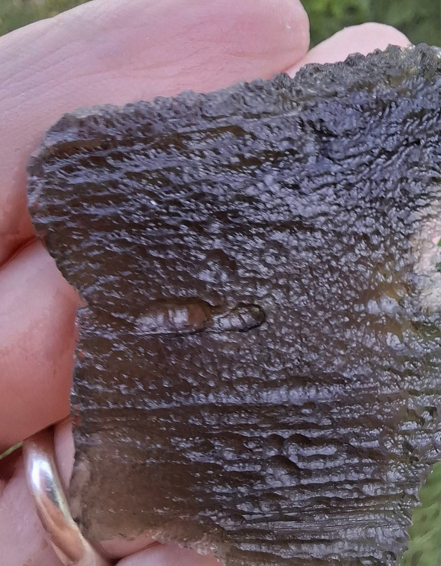 Moldavite Piece, ANGEL CHIME, CHLUM MAROUSKOVO POLE, 23.61g, Tektite (Ref: 1165)