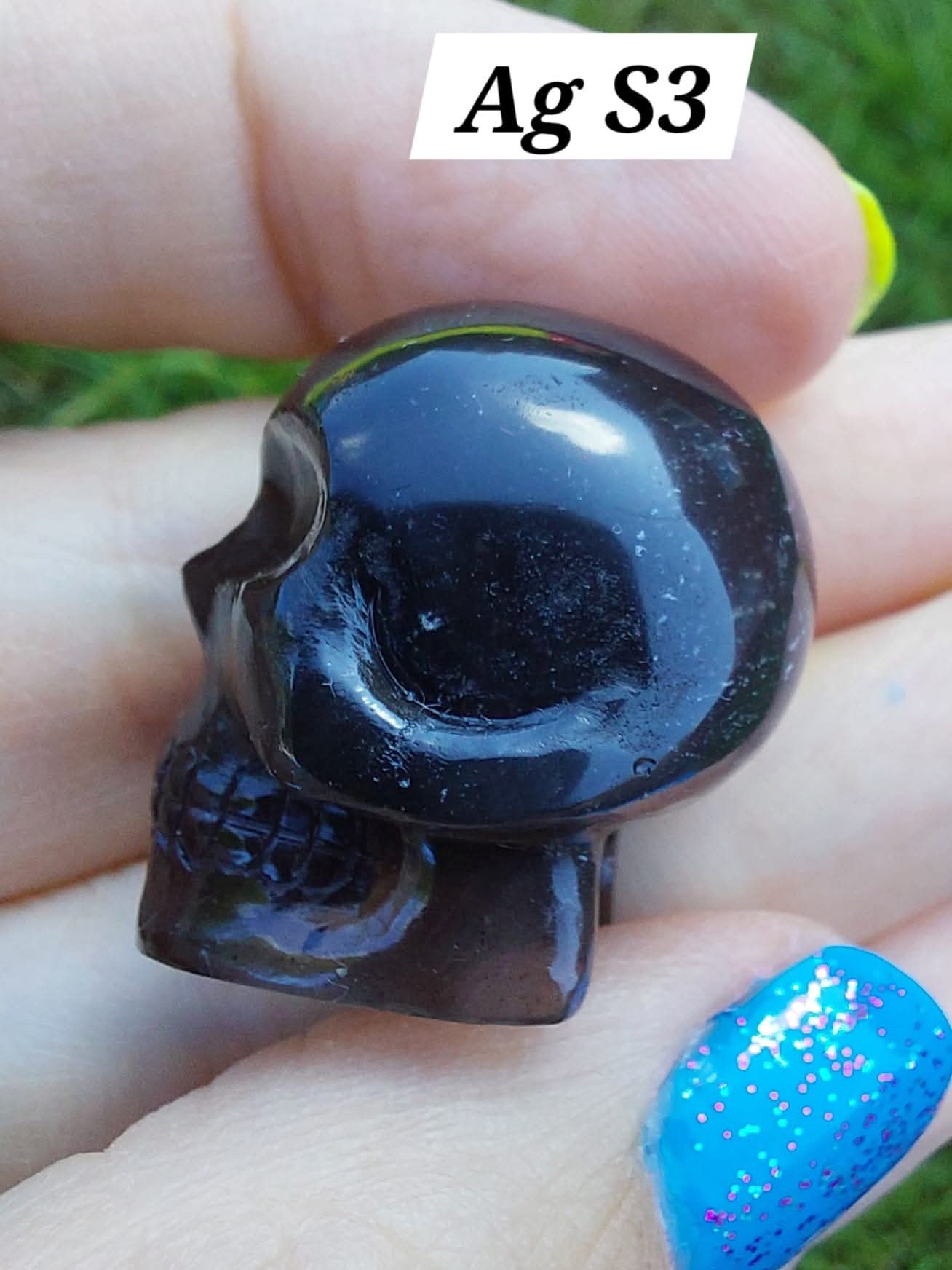 Agni Manitite SKULL Carving, 13.06g, Crystal (Ref: Ag S3)