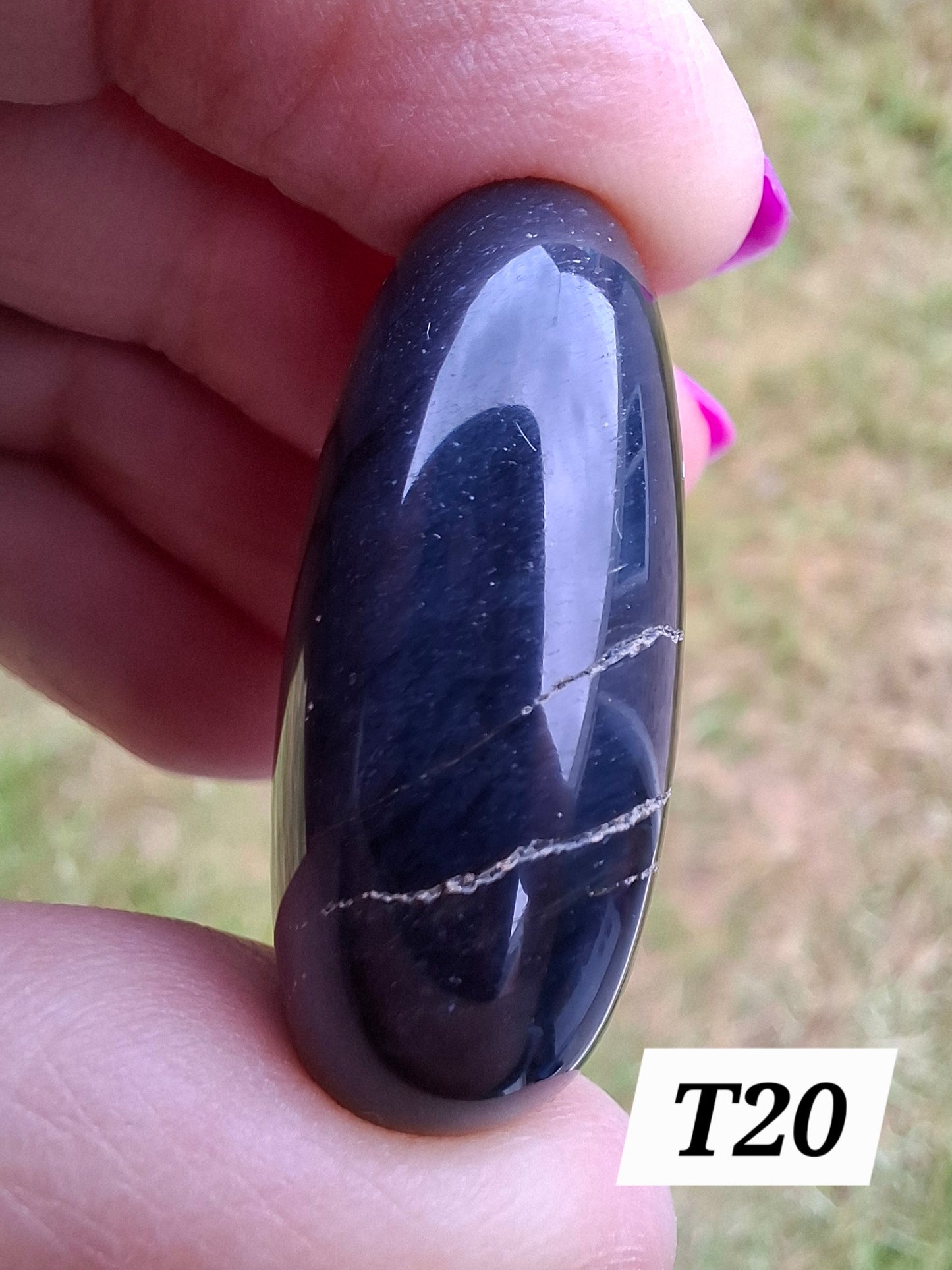 Blue Tigers Eye, Tumble Stone, Crystal (Ref: T20)