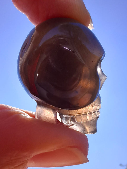 Agni Manitite SKULL Carving, 14.54g, Crystal (Ref: Ag S5)